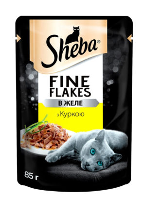 sheba slices для кошек с курицей в желе 12*85 г