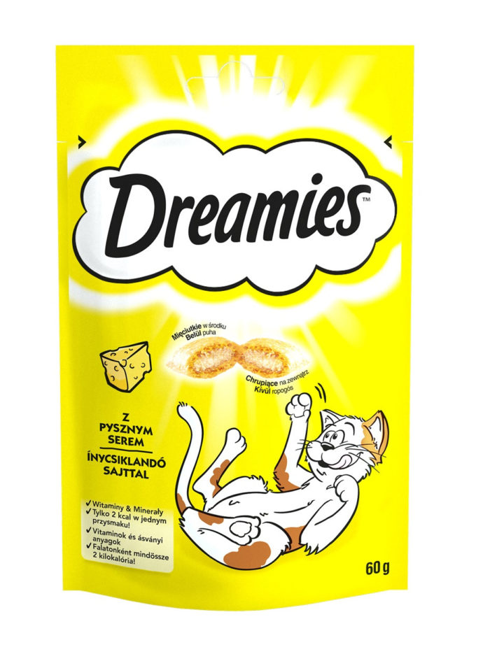 Лакомство dreamies подушечки с сыром для кошек 60 г