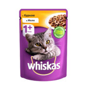 whiskas пауч для кошек курица в желе 28*85 г