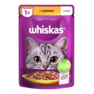 whiskas пауч для кошек курица в желе 28*85 г
