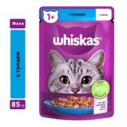 whiskas пауч для кошек с тунцом в желе 28*85 г