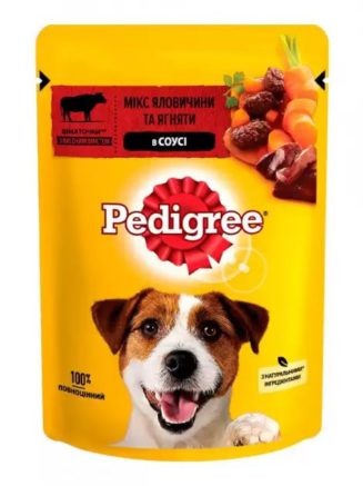 pedigree Сhicken in sauce пауч для собак с говядиной и ягненком в соусе 24*100 г