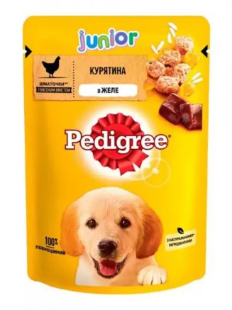 pedigree junior Сhicken in jelly пауч для собак с курицей в желе 24*100 г