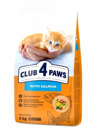 Клуб 4 Лапы premium kitten salmon для котят с лососем 5 кг