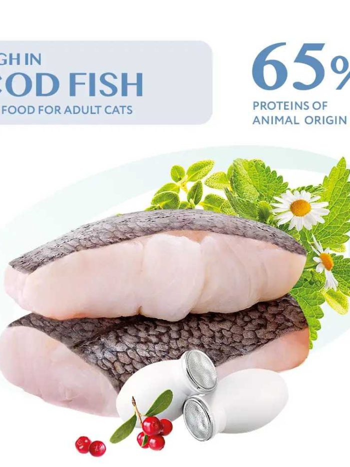 optimeal cod fish для кошек со вкусом трески 700 г