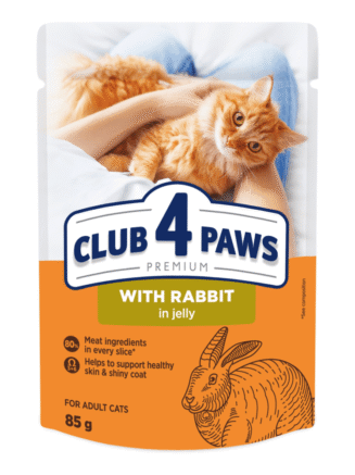 Клуб 4 Лапы premium rabbit с кроликом в желе для кошек 24х85 г