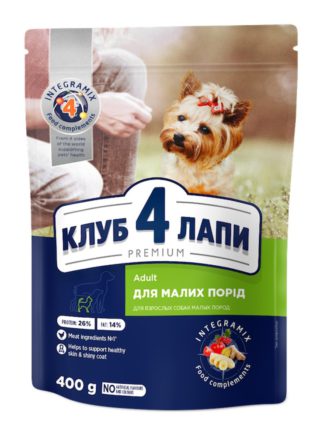 Клуб 4 Лапы premium small для собак с курицей 400 г