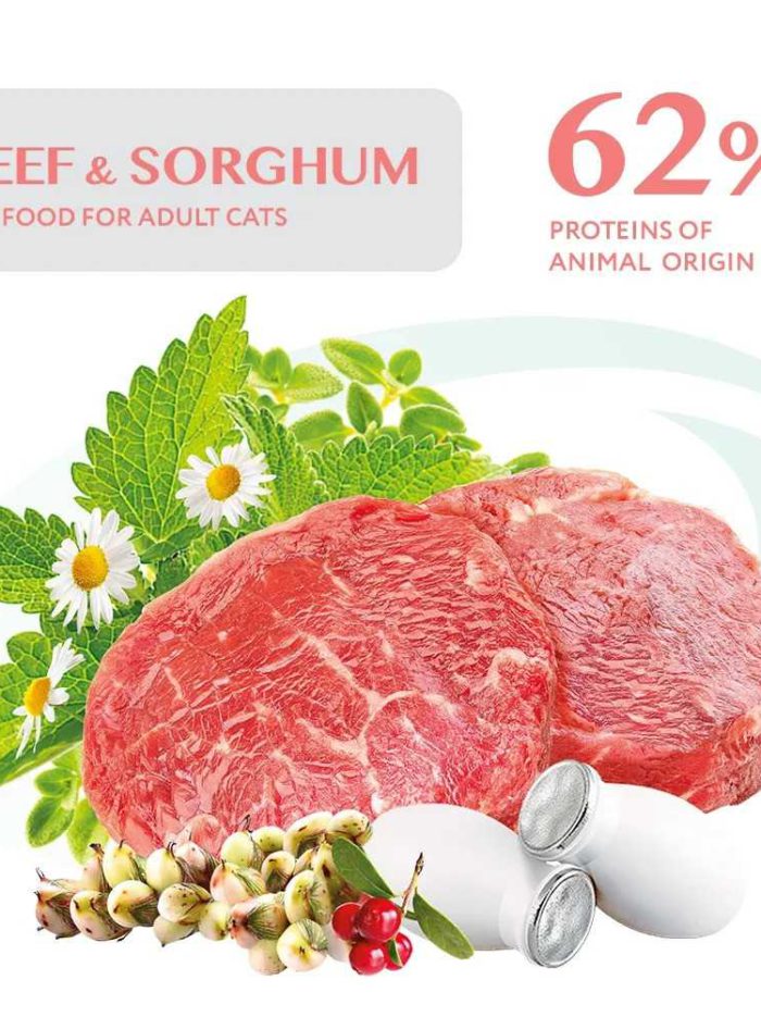 optimeal sterilised beef sorghum для стерилизованных кошек с говядиной 1.5 кг