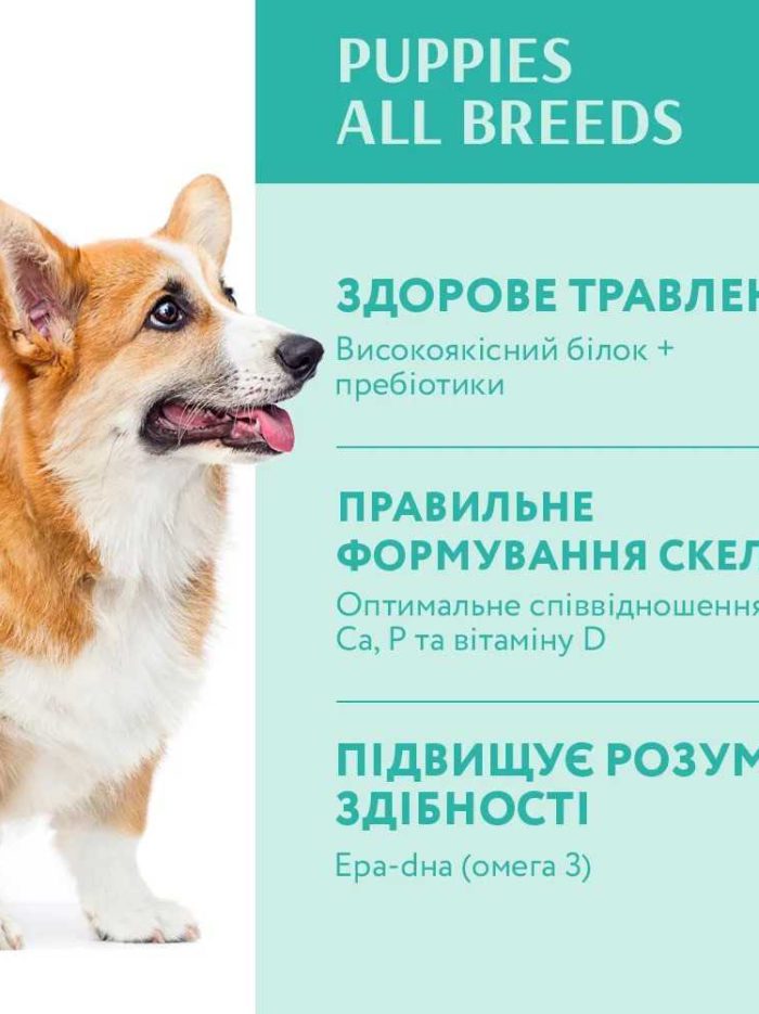 optimeal puppies для щенков с индейкой 12 кг