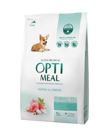 optimeal puppies для щенков с индейкой 4 кг