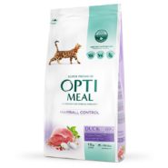 optimeal duck hairball control для кошек с уткой 10 кг