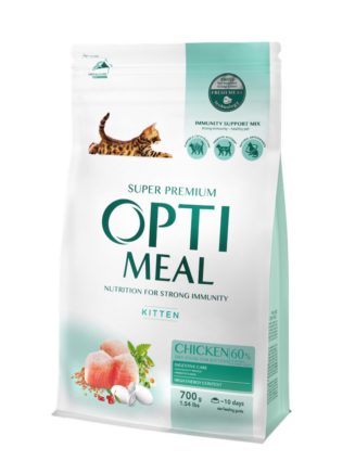 optimeal kittens chicken для котят с курицей 700 г