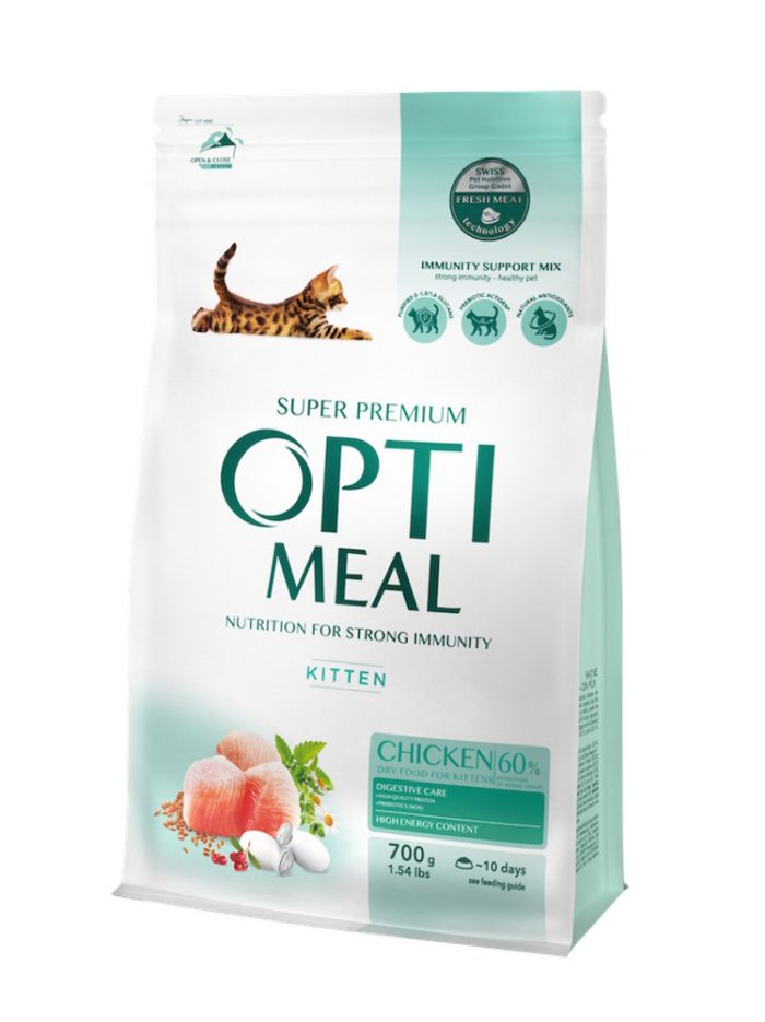 optimeal kittens chicken для котят с курицей 700 г