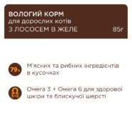 Клуб 4 Лапы premium с лососем в желе для кошек 24х85 г