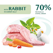 optimeal rabbit carrot jelly с кроликом в морковном желе для кошек 12х85 г