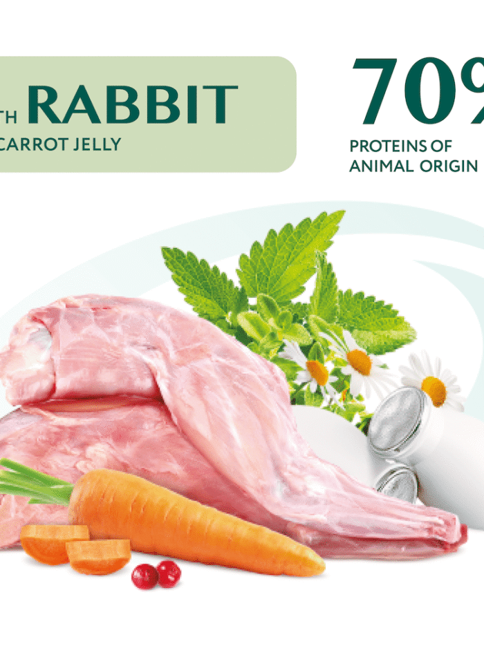 optimeal rabbit carrot jelly с кроликом в морковном желе для кошек 12х85 г