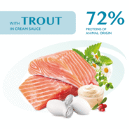 optimeal cats trout cream sause с форелью в кремовом соусе для кошек 12х85 г