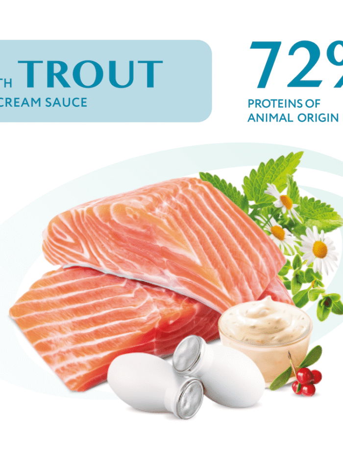optimeal cats trout cream sause с форелью в кремовом соусе для кошек 12х85 г