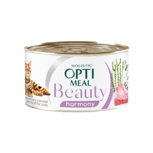 optimeal beauty harmony с полосатым тунцом и морскими водорослями в желе 70г