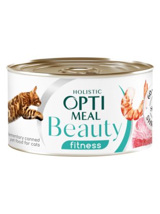 optimeal beauty fitness с полосатым тунцом и креветками в соусе 70г