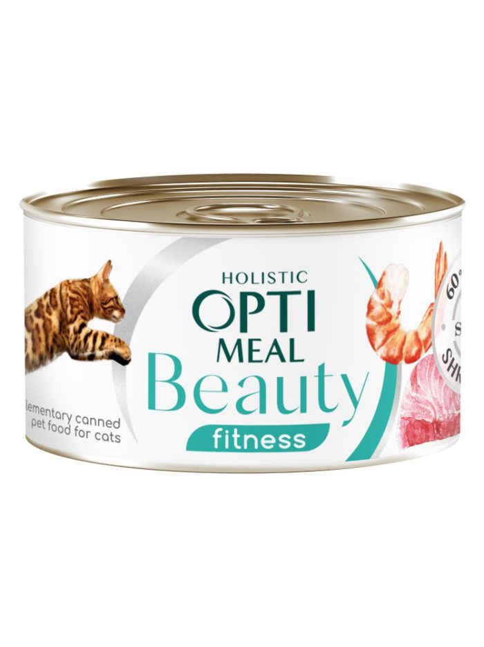 optimeal beauty fitness с полосатым тунцом и креветками в соусе 70г