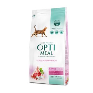 optimeal lamb sensitive для кошек c ягненком 10 кг