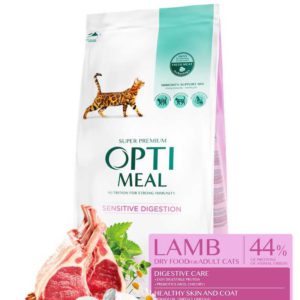 optimeal lamb sensitive для кошек c ягненком 10 кг