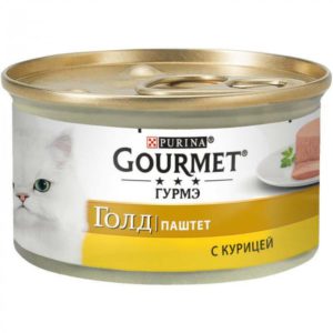 gourmet gold для кошек паштет с курицей 24x85 г