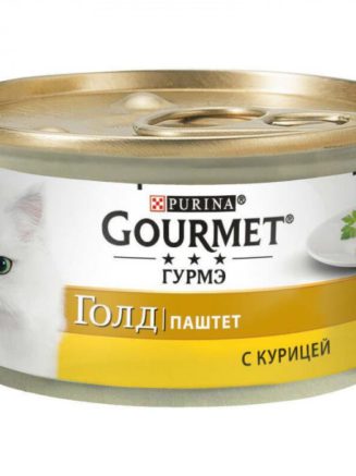 gourmet gold для кошек паштет с курицей 24x85 г