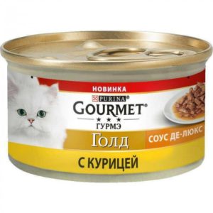 gourmet gold Кусочки в соусе для кошек с курицей 24x85 г