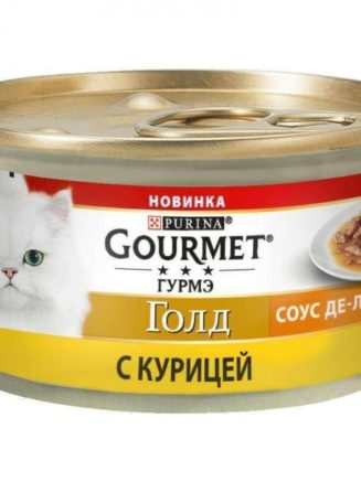 gourmet gold Кусочки в соусе для кошек с курицей 24x85 г