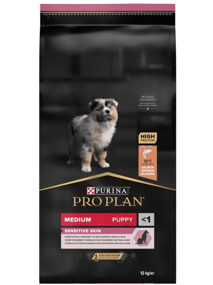 purina pro plan puppy medium sensitive salmon для щенков с лососем 12 кг