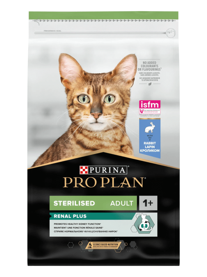 purina pro plan cat sterilised renal plus rabbit для стерилизованных кошек с кроликом 10 кг