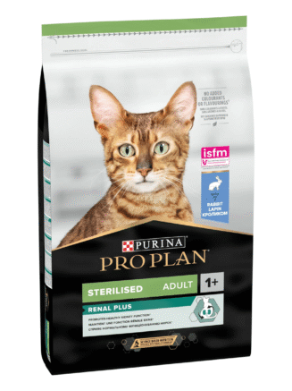 purina pro plan cat sterilised renal plus rabbit для стерилизованных кошек с кроликом 10 кг