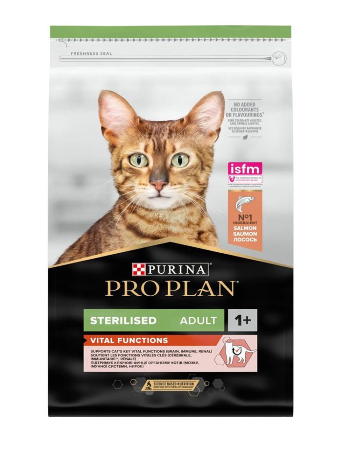 purina pro plan cat sterilised vital functions salmon для кошек стерилизованных с лососем 10 кг