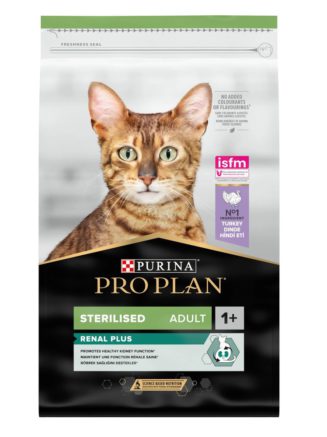 purina pro plan cat adult sterilised renal plus turkey для стерилизованных кошек с индейкой 10 кг