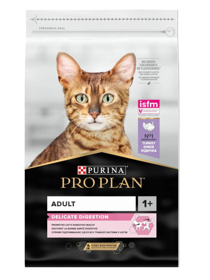 purina pro plan cat adult delicate digestion turkey для кошек c индейкой 10 кг