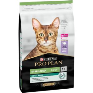 purina pro plan cat adult sterilised renal plus turkey для стерилизованных кошек с индейкой 1.5 кг