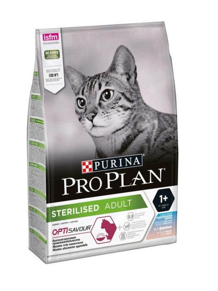 purina pro plan cat sterilised savoury duo Сod & Тrout с треской для стерилизованных кошек 1.5 кг