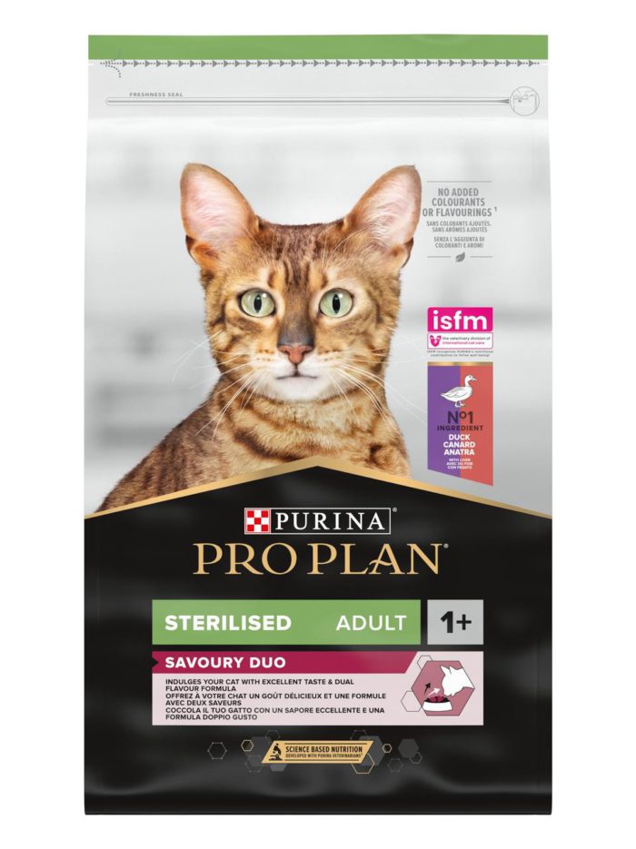 purina pro plan cat adult sterilised duck для стерилизованных кошек с уткой 1.5 кг
