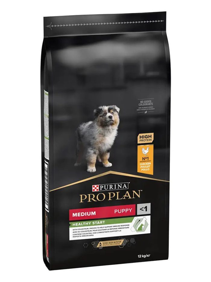 purina pro plan puppy medium healthy start для щенков с курицей 12 кг
