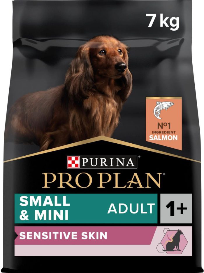 purina pro plan dog adult small & mini sensitive skin для собак с лососем 7 кг