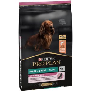 purina pro plan dog adult small & mini sensitive skin для собак с лососем 7 кг