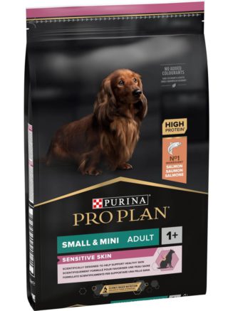 purina pro plan dog adult small & mini sensitive skin для собак с лососем 7 кг