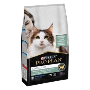 purina pro plan liveclear sterilised senior turkey для кошек стерилизованных с индейкой 1.4 кг