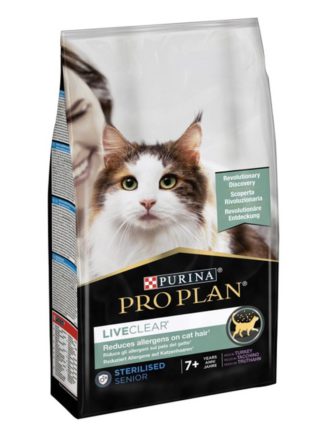 purina pro plan liveclear sterilised senior turkey для кошек стерилизованных с индейкой 1.4 кг