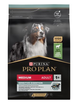 purina pro plan dog adult medium sensitive digestion lamb для собак с ягненком 14 кг