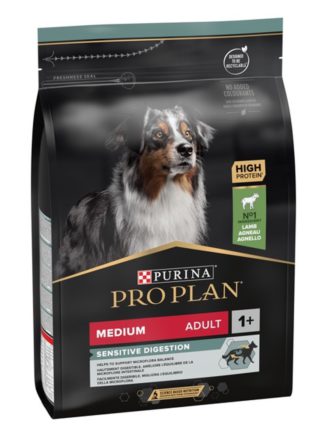 purina pro plan dog adult medium sensitive digestion lamb для собак с ягненком 3 кг