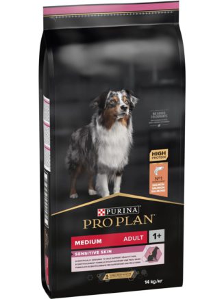purina pro plan dog adult medium sensitive skin salmon для собак с лососем 14 кг