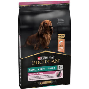 purina pro plan dog adult small & mini sensitive skin для собак с лососем 700 г